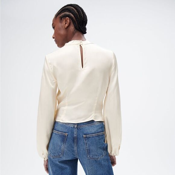 Zara DRAPED SATIN EFFECT TOP SPECIAL EDITION - Picture 5 of 12